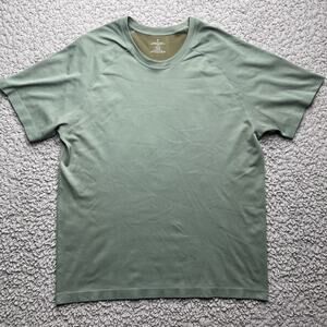 Fabletics Shirt Mens XXL Green Short Sleeve Crew Neck Gym Athleisure Performance